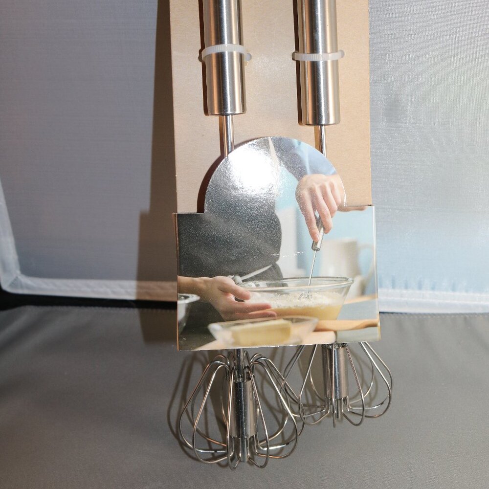 CWC Cook with Color 2-piece whisk set stainless steel NIP